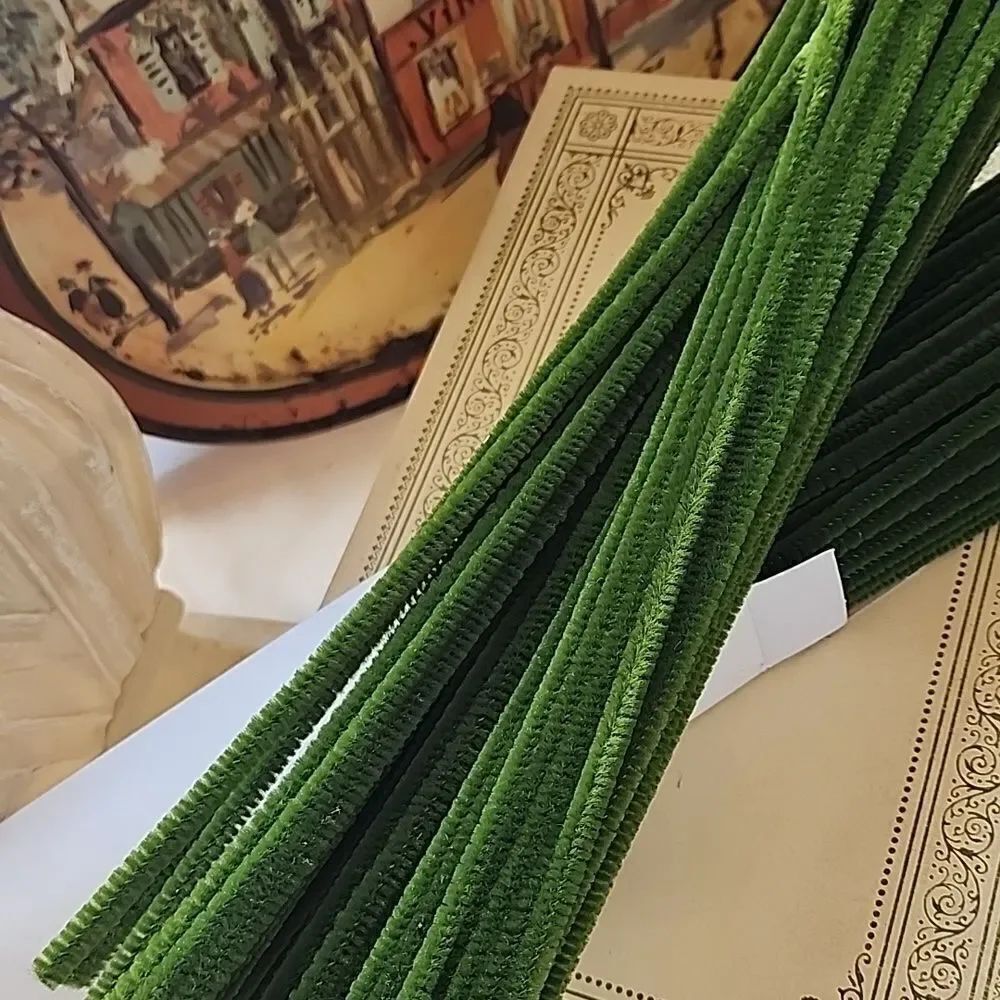Crafting 200 Stems Moss Color Chenille Stems 12"